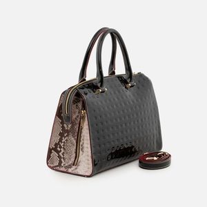 Arcadia black patent reptile handbag. Excellent condition. Used once.